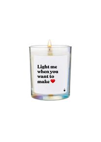 Ackerman Duftkerze &raquo;ChattyCandles Light me when you want make love 6,7 x 8 cm&laquo;, bunt