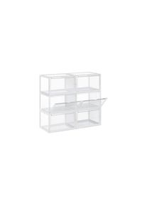 Songmics, Songmics Schuhschrank &raquo;6-er Set Transparent&laquo;, transparent, Polypropylen, Polystyrol, B/H/T: 28 cm x 22 cm x 36 cm