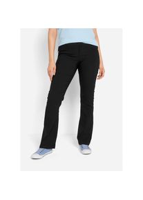 bonprix, Unisex, bonprix Stretch-Hose aus Viskose, mit Bootcut-Design, Regular Fit, mit G&uuml;rtelschlaufen, schwarz (l&auml;nge: kurz), 48, K-Gr, Stretch-Hose
