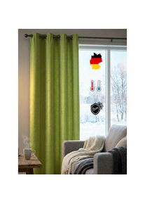 WIRTH, Vorhang &raquo;Trondheim B&laquo; &Ouml;sen 1 Stk. tlg., apfelgr&uuml;n, Chenille, Polyacryl