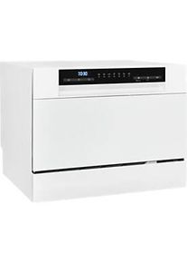 Exquisit GSP206-030D Tischgeschirrsp&uuml;ler, 55 cm breit, Power+ Kurzprogramm, ECO Modus, weiss