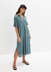Blusenkleid mit Taschen in gr&uuml;n, Gr&ouml;sse 46, bonprix