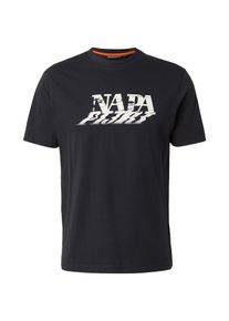 Napapijri, Hommes T-Shirt 'S-LODESTAR', noir / blanc