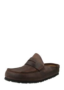 Birkenstock, Hommes Mule 'Naples Wrapped', brun fonc&eacute;