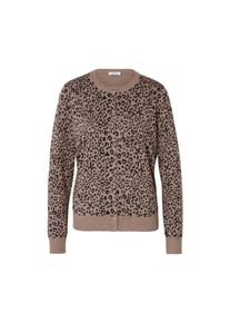 Tchibo - Cardigan en maille fine - taille: L - noir/marron/imprim&eacute;