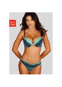 Melrose, Unisex, Set: Push-up-BH Set, mit String, 2 Stk., Dessous, gr&uuml;n, marine, 70 (32/34), Cup C, Vorgeformte Cups mit nicht herausnehmbaren Kissen
