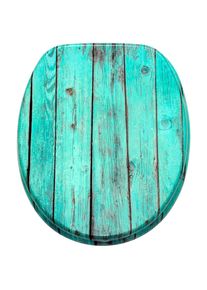 Sanilo, WC-Sitz &raquo;Lumber&laquo;, t&uuml;rkis, MDF - Mitteldichte Holzfaserplatte