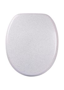 Sanilo, WC-Sitz &raquo;Glitzer WC-Sitz&laquo; mit Absenkautomatik, wei&szlig;, MDF - Mitteldichte Holzfaserplatte