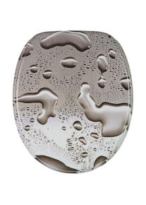 Sanilo, WC-Sitz &raquo;Dewdrop&laquo;, grau, MDF - Mitteldichte Holzfaserplatte
