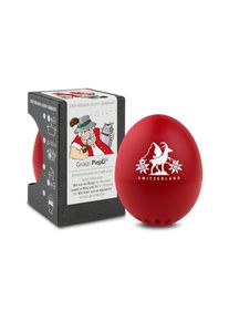 Jelmoli K&uuml;chentimer &raquo;PiepEi Singende Eieruhr Gr&uuml;ezi&laquo;, milchwei&szlig;, rot