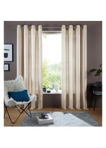 Goodproduct, GOODproduct Gardine &raquo;Rudy&laquo; &Ouml;sen 1 Stk. tlg. Halbtransparent, Leinenlook, Polyester-Leinen-Mischung, sand, Leinen, Polyester