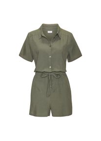 Lascana, Lascana Kurzoverall aus Leinenmix, khaki, 34, N-Gr, Kurzoverall
