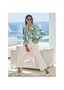 Heine, Unisex, Heine Jackenblazer &raquo;Druckblazer&laquo;, grasgr&uuml;n, ecru, bedruckt, 46, exklusives Druckdessin