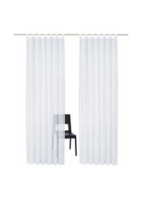 Goodproduct, GOODproduct Gardine &raquo;Belem&laquo; Schlaufen 1 Stk. tlg. 1 oder 2 Schals, Vorhang, Fertiggardine, Kreise, wei&szlig;, Voile, Polyester