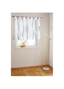 Goodproduct, GOODproduct Raffrollo &raquo;Dimona&laquo; mit Schlaufen Transparent, Voile, Polyester, wei&szlig;, silberfarben, grau, Voile, Obermaterial: 100% Polyester