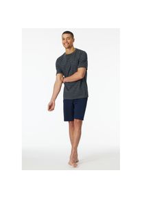 Schiesser, Herren, Shorty &raquo;Casual Essentials&laquo; 2 tlg. mit Streifen, 203, anthrazit, 48, Herren-Schlafanzug von Schiesser