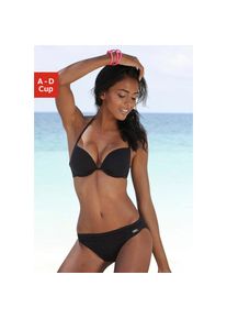 Buffalo, Unisex, Push-Up-Bikini-Top &raquo;Happy&laquo; in mehreren Trendfarben, schwarz, 38, Cup B, Wattierte Cups