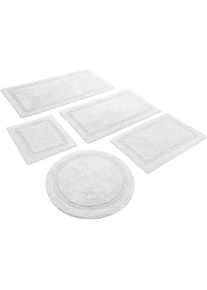 Wecon Home Basics, Wecon home Basics Badematte &raquo;Knut&laquo; H&ouml;he 20 mm waschbar, rutschfest, strapazierf&auml;hig, pflegeleicht, Bord&uuml;re, weich, wei&szlig;, Baumwolle,