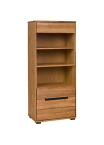 Home Affaire, Home Affaire Vitrine &raquo;Vitrine LOLA B/T/H: 62,5/40,5/146,5cm&laquo; Eiche teilmassiv, T&uuml;ren mit dampfer, braun, FSC -zertifizierter 