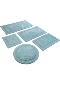 Wecon Home Basics, Wecon home Basics Badematte &raquo;Knut&laquo; H&ouml;he 20 mm waschbar, rutschfest, strapazierf&auml;hig, pflegeleicht, Bord&uuml;re, weich, rauch blau, 