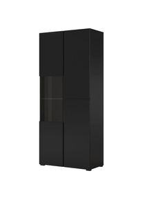 Goodproduct, GOODproduct Vitrine &raquo;Cross, H&ouml;he 183,5 cm, moderne grifflose Standvitrine mit 3 T&uuml;ren&laquo; Hochschrank mit viel Stauraum, Glast&uuml;r und 