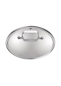 Tefal, Pfannendeckel, silberfarben, transparent, Edelstahl, Glas