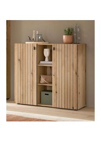 Home Affaire, Home Affaire Schuhschrank &raquo;TATIO, Breite 106 cm, Rillenoptik, offene F&auml;cher, 2 T&uuml;ren&laquo; 1 Stk. tlg. Schuhschrank, Schuhkommode, 