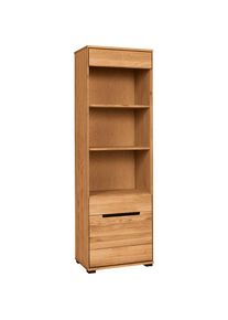 Home Affaire, Home Affaire Vitrine &raquo;Vitrine LOLA B/T/H: 62,5/196,5/40,5cm&laquo; Eiche teilmassiv, T&uuml;ren mit dampfer, braun, FSC -zertifizierter 
