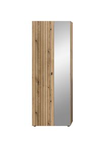 Home Affaire, Home Affaire Garderobenschrank &raquo;TATIO, H&ouml;he 192 cm, Rillenoptik, Spiegelt&uuml;r&laquo; 1 Stk. tlg. Garderobenschrank, Flurschrank, Dielenschrank, 