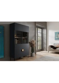 Home Affaire, Home Affaire Vitrine &raquo;BELLOT Vitrineschrank mit 2 T&uuml;ren, verglast, mit viel Stauraum&laquo; Standvitrine/Glasvitrine, matt Hochschrank, Masse 