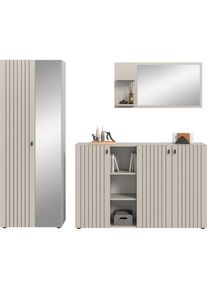 Home Affaire, Home Affaire Garderoben-Set &raquo;TATIO, 3-tlg. Garderobenkombination, Breite: 235 cm, Rillenfr&auml;sung&laquo; Set, Set, best. aus: 1 