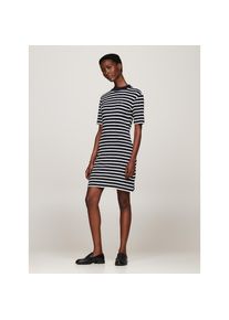 Tommy Hilfiger, Unisex, Shirtkleid &raquo;SLIM CODY MOCK-NK DRESS&laquo; mit Mock-neck, breton desert sky, ecru, XS (34), N-Gr, Shirtkleid von Tommy Hilfiger 