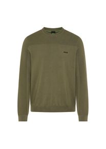 BOSS Green, Herren, BOSS Green Strickpullover &raquo;KN Momentum-X CN&laquo; Rundhalsausschnitt, Regular Fit, kontrast HD-Logo, schwarz beige257, M, Pullover von 