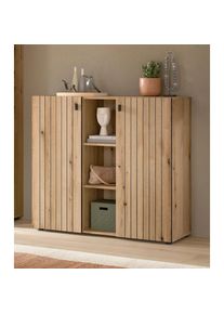 Home Affaire, Home Affaire Schuhschrank &raquo;TATIO, Breite 106 cm, Rillenoptik, offene F&auml;cher, 2 T&uuml;ren&laquo; 1 Stk. tlg. Schuhschrank, Schuhkommode, 