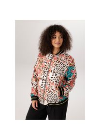 Aniston Plus, Unisex, Aniston PLUS Blouson Mit Animaldruck - NEUE KOLLEKTION, bunt, 48, Blouson in Crepe-Qualit&auml;t