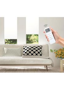 GOOD LIFE, Elektrisches Rollo &raquo;Vau - SMART HOME&laquo; Lichtschutz ohne Bohren mit Fernbedienung, wei&szlig;, wei&szlig;, Kunststoff, Metall, Polyester