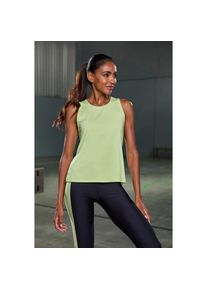active by Lascana Lascana Active, Unisex, LASCANA ACTIVE Sporttop mit Cut-Out Ausschnitt im R&uuml;cken, gr&uuml;n, XS (32/34), Sportliche Top mit Rundhalsausschnitt