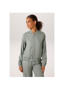 Aniston Casual, Unisex, Aniston CASUAL Blouson in trendiger Twill-Qualit&auml;t - NEUE KOLLEKTION, schilf, 46, Gef&uuml;tterte Jacke mit 2 Eingrifftaschen