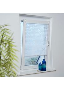 Garesa, Garesa Plissee &raquo;Ausbrenner Bl&auml;tterranke&laquo; Lichtschutz ohne Bohren verspannt einfache Montage, halbtransparent, wei&szlig;, wei&szlig;, wei&szlig;, Obermaterial: 