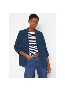 bonprix, Unisex, bonprix Jackenblazer &raquo;Blazer&laquo; mit klassischem Reverskragen, mit Stretch-Material, dunkelblau, 40, Jackenblazer mit klassischem 