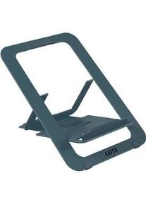 Leitz Ergo Laptopst&auml;nder 6346-00-89, f&uuml;r 1 Laptop/Tablet 10-17", ergonomisch, ultraflach, zusammenklappbar, h&ouml;henverstellbar, Aluminium, dunkelgrau