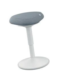 Sitzhocker Leitz Ergo Active, ergonomisch, h&ouml;henverstellbar, dreieckiger Komfortsitz, Schaumpolsterung, Tragegriff, bis 100 kg, hellgrau