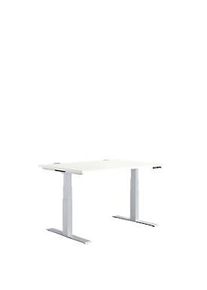 Sch&auml;fer Shop Sch&auml;fer Shop Genius Schreibtisch MODENA FLEX, elektrisch h&ouml;henverstellbar, Rechteck, T-Fuss, B 1200 x T 800 x H 645-1290 mm, weiss/weissalu