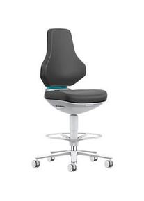 bimos Hightech- und Reinraumdrehstuhl Texon 4, Skintec schwarz, Sitz-Stopp-Rollen u. Fussring