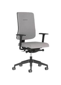 Nowy Styl B&uuml;rostuhl NowyStyl UTILA, mit Armlehnen, Synchronmechanik, Muldensitz, sitzh&ouml;hen-/tiefenverstellbar, R&uuml;ckenlehne gepolstert, grau/grau