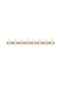 Wandgarderobe Functionals STICKS HJH 90, 16 Haken, bis 10 kg, Holz und Kunststoff, Eiche-Natur/weiss
