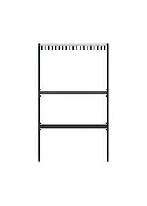Reihengarderobe Functionals TERTIO EV2, freistehend, 19 Haken, B 1000 mm, Aluminium/Stahl/Kunststoff, silber-dunkelgrau
