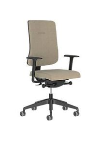 Nowy Styl B&uuml;rostuhl NowyStyl UTILA, mit Armlehnen, Synchronmechanik, Muldensitz, sitzh&ouml;hen-/tiefenverstellbar, R&uuml;ckenlehne gepolstert, braun/braun