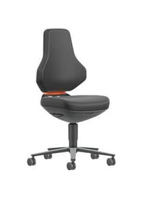 bimos TEXON 2 Arbeitsstuhl Skintec schwarz, pflegeleicht und weich, mit Auto-Motion Technik und Rollen