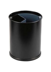 Abfalleimer Probbax, Volumen 13 l, 2 herausnehmbare Inneneimer, ohne Deckel, &Oslash; 245 x L 560 x H 300 mm, Stahlblech/Polypropylen, schwarz